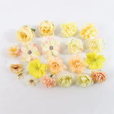 elvesmall 1Bag Artificial Flower Head For Home Decor Wedding Flowers Wall Decoration DIY Hair Accessories Corsage Handmade Craft Material