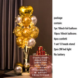 elvesmall 1.3M Table Balloons Stand Kit  with String Light Table Centerpiece Balloon for Birthday Baby Shower Christmas Party Decorations