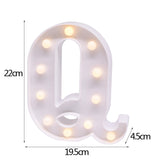 elvesmall DIY LED Letter Night Light Creative 26 English Alphabet Number Battery Lamp Romantic Wedding Party Decoration