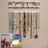elvesmall  9Pcs Adhesive Jewelry Hooks Stand Wall Mount Storage Holder Organizer Earring Ring Necklace Hanger Holder Jewelry Display Stand