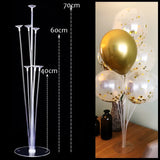 elvesmall LED Ballon Stand Column with Glow Lights String with Wedding Home Decoration Adult Birthday Party Decor Kids Balloon Gift Globos
