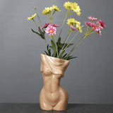 elvesmall Creative Body Art Vase Nordic Style Flower Arrangement Home Decor Living Room Ornament Ceramic Hydroponic Vase