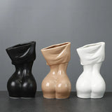 elvesmall Creative Body Art Vase Nordic Style Flower Arrangement Home Decor Living Room Ornament Ceramic Hydroponic Vase