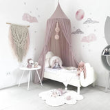 elvesmall New Nordic Style Princess Chiffon Kids Baby Bed Room Canopy Mosquito Net Curtain Bedding Dome Tent