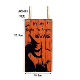 elvesmall  Wooden Halloween Pumpkin Ornament, Door, Wall Mount, Wall, Trick or Treat, Halloween Party, DIY Decoration