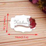 elvesmall Oval Shape Sign of Kitchen Wall Sticker Door Sticker Art Mirror Indicator Custom Personalized Home Decor 14*10cm 20*15cm