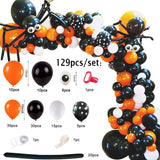 elvesmall Halloween Balloon Garland Arch Kit DIY Spider Halloween Balloons Garland Party Decoration Balloon Halloween Decoration