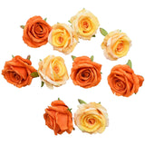 elvesmall 5/10pcs Artificial Rose Head Silk Leaves Flower For Home Wedding Party Gift Box Decoration Fake Flower DIY Christmas Wreath 10cm