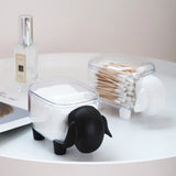 elvesmall Creative portable toothpick Cotton swab storage box Sheep Shaped Table Cosmetic Organizer Box Household