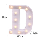 elvesmall DIY LED Letter Night Light Creative 26 English Alphabet Number Battery Lamp Romantic Wedding Party Decoration