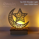 elvesmall Eid Mubarak Decor Ornament Light Eid Kareem Ramadan Decor for Home Ramadan Mubarak Eid Al Adha Islamic Muslim Party Decor