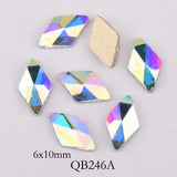 elvesmall 20pcs Crystals Nail Diamond Stone Strass AB Glass Rhinestones For 3D Nails Art Decorations Supplies Jewelry QB217-246A