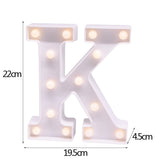 elvesmall DIY LED Letter Night Light Creative 26 English Alphabet Number Battery Lamp Romantic Wedding Party Decoration