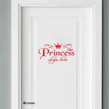 elvesmall Hot Sale Princess Pvc Home Decoration Wall Stickers Door Stickers Decals Girls Bedroom Door Vinyl Art Mural High Quality