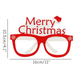 elvesmall 9pcs Christmas Glasses Santa Claus Snowman Snowflake Tree Elk Paper Glasses Party Photo Props Christmas Decoration For Home