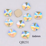 elvesmall 20pcs Crystals Nail Diamond Stone Strass AB Glass Rhinestones For 3D Nails Art Decorations Supplies Jewelry QB217-246A