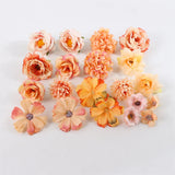 elvesmall 1Bag Artificial Flower Head For Home Decor Wedding Flowers Wall Decoration DIY Hair Accessories Corsage Handmade Craft Material