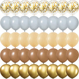 elvesmall 40/28/20pcs Brown Macarons Retro Halloween Balloons Birthday Party Wedding Decoration  Baby Shower Globos Anniversaire Fille