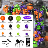 elvesmall Halloween Balloon Garland Arch Kit DIY Spider Halloween Balloons Garland Party Decoration Balloon Halloween Decoration