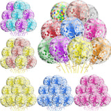 elvesmall 12 Inch 10pcs Transparent Balloon Confetti Helium Baby Shower Birthday Party Wedding Decoration  Sequins