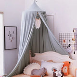 elvesmall Baby Canopy Mosquito Children Room Decoration Crib Netting Baby Tent Hung Dome Baby Mosquito Net Photography Props