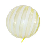 elvesmall 5pcs 18 Inch Pastel Candy Balloons Round Helium Clear Crystal Striped Bubble Balloons Baby Shower Birthday Party Wedding