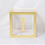 elvesmall Gold Customize Letter Name Transparent Balloon Box Baby Shower Box 1st Birthday Party Decorations Kids Wedding Baby Shower Decor