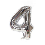 elvesmall Bright Flicker Light Transparent Balloon Silver Foil Number Balloons For Happy Birthday Adult Surprise Party Decoration Supplies