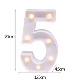 elvesmall DIY LED Letter Night Light Creative 26 English Alphabet Number Battery Lamp Romantic Wedding Party Decoration