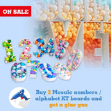 elvesmall Diy Balloons Numbers Mosaic Balloon Filling Box Mosaic Number Alphabet Frames Balloon Decoration Baby Party Anniversary Decor