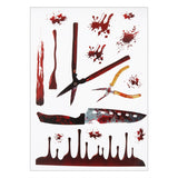 elvesmall Halloween Decoration Horrible Bloody Handprint stickers Halloween Window Wall Clings Floor Decals Stickers Halloween party props