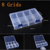 elvesmall Adjustable 3-36 Grids Compartment Plastic Storage Box Jewelry Earring Bead Screw Holder Case Display Organizer Container