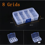 elvesmall Adjustable 3-36 Grids Compartment Plastic Storage Box Jewelry Earring Bead Screw Holder Case Display Organizer Container