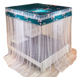 elvesmall Summer New Bed Curtain Shading Home Bedroom 1.8m Floor-standing Palace Dust-proof Mosquito Net Supplies 4 Corner Canopy For Room