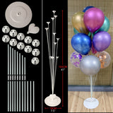 elvesmall 1Set 19 Tubes Balloon Stand Balloon Holder Column Confetti Balloons Baby Shower Birthday Party Wedding Decoration Supplies