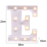 elvesmall DIY LED Letter Night Light Creative 26 English Alphabet Number Battery Lamp Romantic Wedding Party Decoration