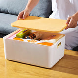 elvesmall Desk Sundries Storage Box with Lid Wardrobe Clothes Drawer Plastic Storage Basket Container Organizer for Cosmetics Small Things