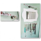 elvesmall  9Pcs Adhesive Jewelry Hooks Stand Wall Mount Storage Holder Organizer Earring Ring Necklace Hanger Holder Jewelry Display Stand