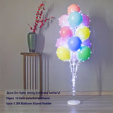 elvesmall 1.3M Table Balloons Stand Kit  with String Light Table Centerpiece Balloon for Birthday Baby Shower Christmas Party Decorations
