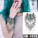 Waterproof Temporary Tattoo Sticker Old School Prajna Demon Knife Fake Tattoos Snake Rose Body Art Arm Fake Tatoo Women Men