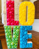 elvesmall   Diy Balloon Box letters Box Custom Name Mosaic Box Mosaic Number Alphabet Frames Balloon Decoration Baby Party Anniversary Decor