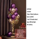 elvesmall 1.3M Table Balloons Stand Kit  with String Light Table Centerpiece Balloon for Birthday Baby Shower Christmas Party Decorations