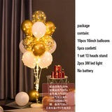 elvesmall 1.3M Table Balloons Stand Kit  with String Light Table Centerpiece Balloon for Birthday Baby Shower Christmas Party Decorations