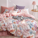 elvesmall 600TC Egyptian Cotton Flower Bird Digital Printing Bedding Sets 4pcs Bed Linen Duvet Cover Set Luxury Bed Sheets Pillowcases #s