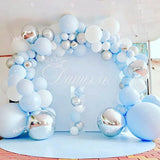 elvesmall Blue Balloon Garland Arch Kit 1st Birthday Party Decoration Kids Baby Shower Boy Wedding Birthday Ballon Foil Latex Ballon Globo