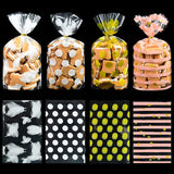 elvesmall 50Pcs Plastic Candy Bag Biscuit Cookie Packing Bags Christmas Gift Birthday Party Decoration Supplies Wedding Favors Baby Shower