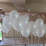 elvesmall 5/10/12inch Milky White Pearl Balloon Wedding Decoration Hawaiian Pearlescent White Balloons Garland Decor Birthday Party Toy