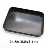 elvesmall 10" Non Stick Square Cake Pan Cheese Cookie Bread Pizza Baking Tray Carbon Steel Bread Cake Mold Baking Sheets Kitchen Supplies