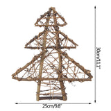 elvesmall Natural Rattan Vine Stars Treetop Decoration Rattan Christmas Tree Ornament Xmas Floral Wreath Hoop Holder Base Christmas Decor