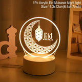 elvesmall Eid Mubarak Decor Ornament Light Eid Kareem Ramadan Decor for Home Ramadan Mubarak Eid Al Adha Islamic Muslim Party Decor